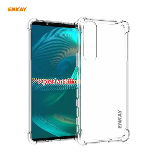 For Sony Xperia 5 III ENKAY Hat-Prince Clear TPU Shockproof Case Soft Anti-slip Cover - Sony Cases by ENKAY | Online Shopping UK | buy2fix