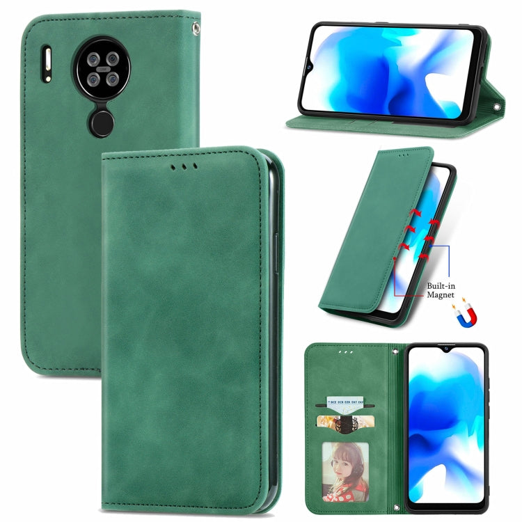 For Blackview A80 / A80s Retro Skin Feel Business Magnetic Horizontal Flip Leather Case with Holder & Card Slots & Wallet & Photo Frame(Green) - More Brand by buy2fix | Online Shopping UK | buy2fix