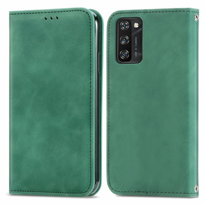 For Blackview A100 Retro Skin Feel Business Magnetic Horizontal Flip Leather Case with Holder & Card Slots & Wallet & Photo Frame(Green) - More Brand by buy2fix | Online Shopping UK | buy2fix