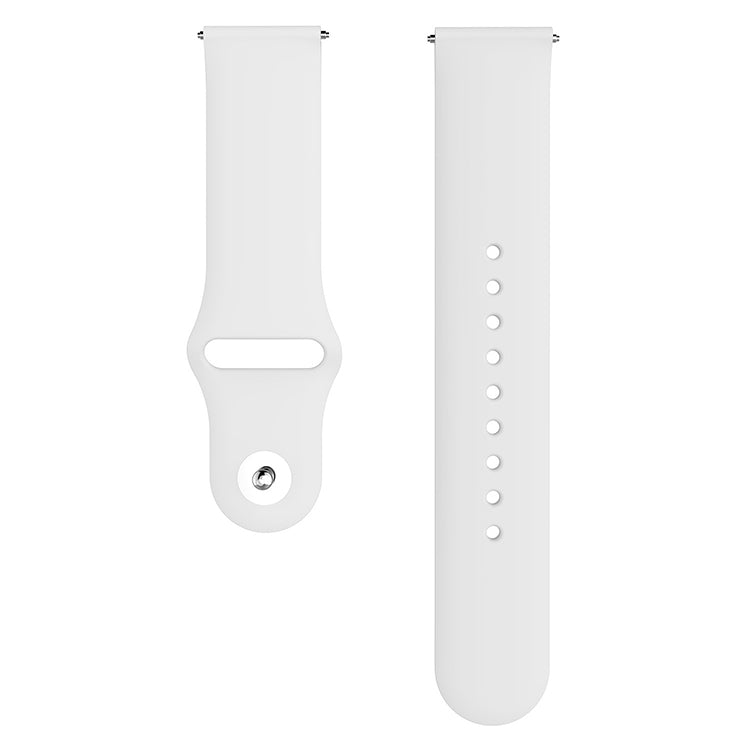 Monochrome Silicone Watch Band for Samsung Galaxy Watch Active 2 22mm(creamy whitee) - Watch Bands by buy2fix | Online Shopping UK | buy2fix