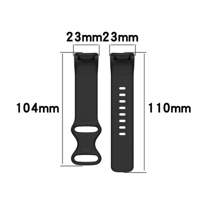 For Fitbit Charge 5 Monochromatic Silicone Watch Band, Size：Large Size(Purple) - Watch Bands by buy2fix | Online Shopping UK | buy2fix