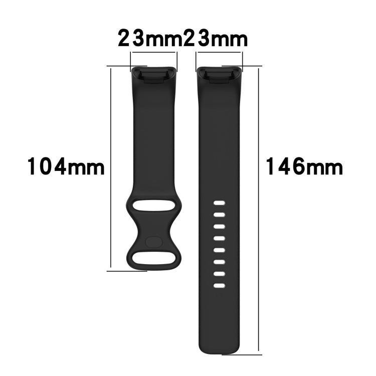 For Fitbit Charge 5 Monochromatic Silicone Watch Band, Size: Small Size(Lavender purple) - Watch Bands by buy2fix | Online Shopping UK | buy2fix