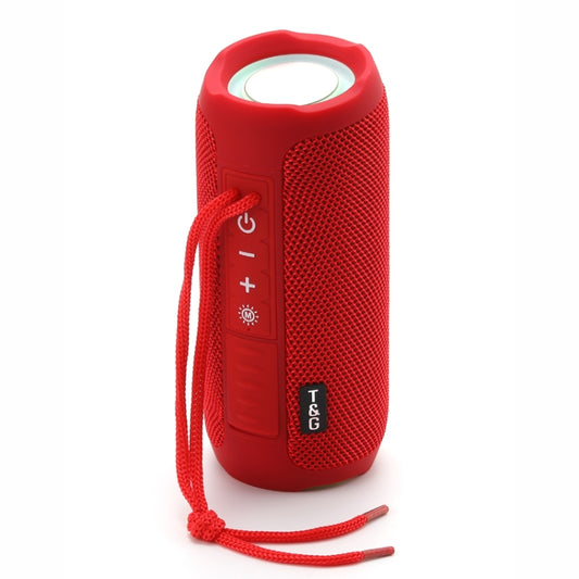 T&G TG227 Outdoor Portable Waterproof Bluetooth Music Speaker with LED Support FM / TF / USB(Red) - Desktop Speaker by T&G | Online Shopping UK | buy2fix