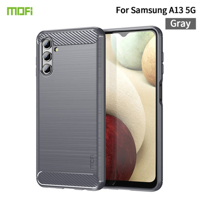 For Samsung Galaxy A13 5G MOFI Gentleness Series Brushed Texture Carbon Fiber Soft TPU Case(Gray) - Galaxy Phone Cases by MOFI | Online Shopping UK | buy2fix