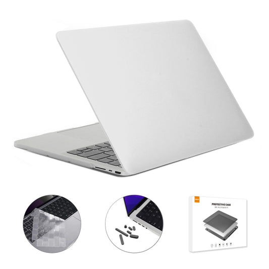 ENKAY Hat-Prince 3 in 1 Matte Laptop Protective Case + TPU Keyboard Film + Anti-dust Plugs Set for MacBook Pro 16.2 inch A2485 2021/A2880 2023, Version:US Version(White) - MacBook Pro Cases by ENKAY | Online Shopping UK | buy2fix