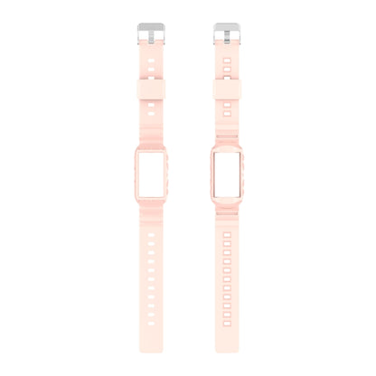 For Fitbit Charge 5 Silicone One Body Armor Watch Band(Pink) - Watch Bands by buy2fix | Online Shopping UK | buy2fix