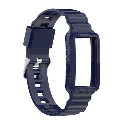 For Fitbit Charge 4 SE Silicone One Body Armor Watch Band(Navy Blue) - Watch Bands by buy2fix | Online Shopping UK | buy2fix