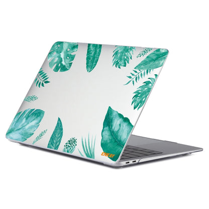 ENKAY Hat-Prince Forest Series Pattern Laotop Protective Crystal Case for MacBook Air 13.3 inch A1932 2018(Green Leaf Pattern) - MacBook Air Cases by ENKAY | Online Shopping UK | buy2fix