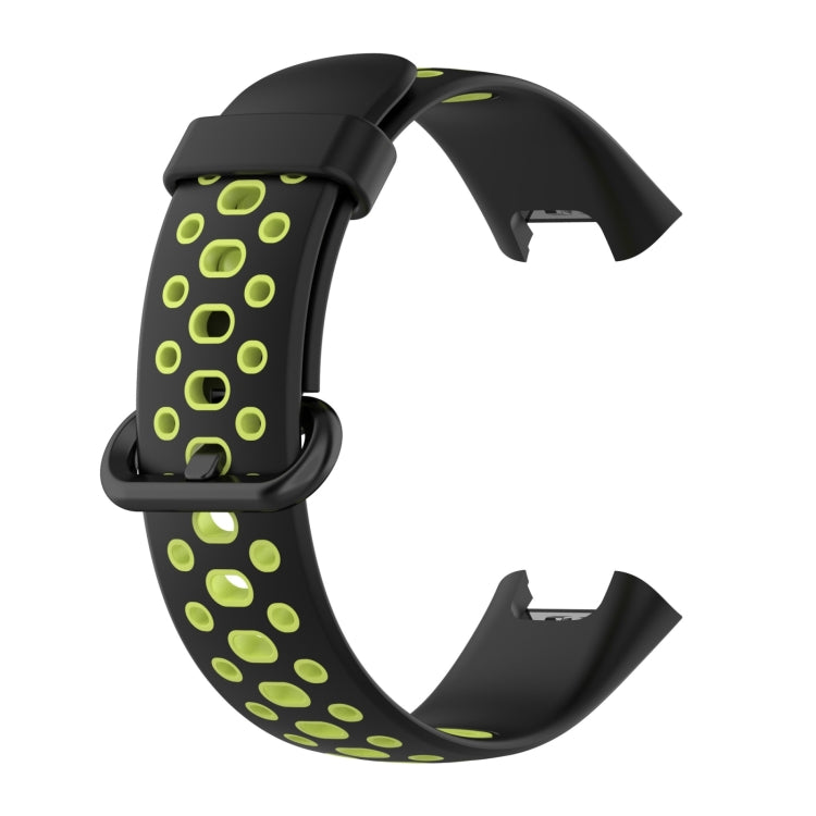 For Xiaomi Redmi Watch 2 Lite Two-Color Mixed Silicone Watch Band(Black+Green) - Watch Bands by buy2fix | Online Shopping UK | buy2fix