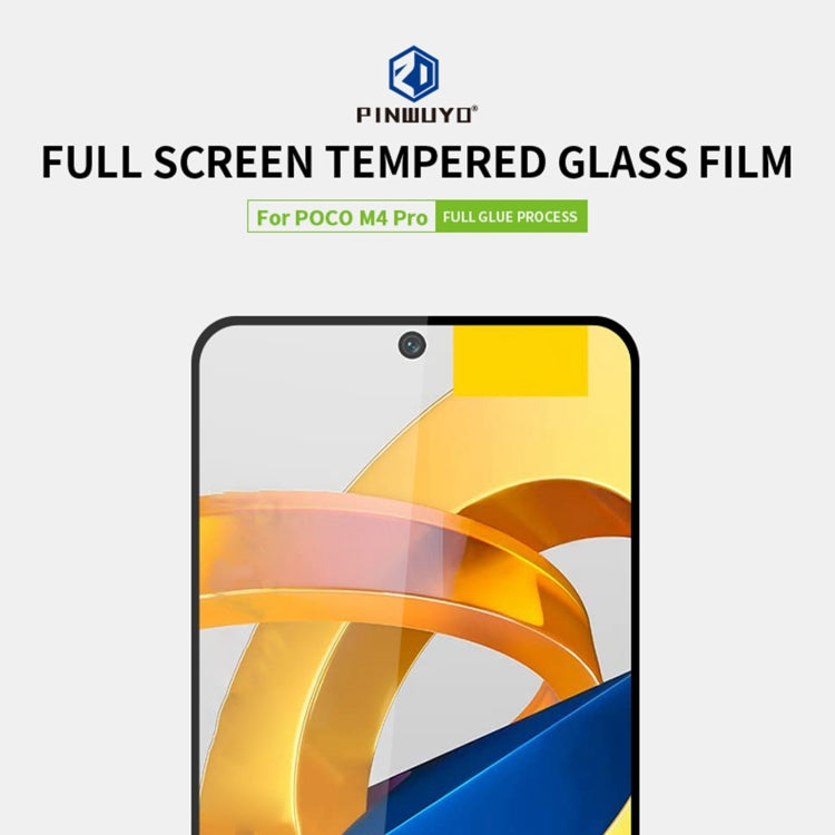 For Xiaomi Poco M4 Pro 5G PINWUYO 9H 2.5D Tempered Glass Full Film(Black) -  by PINWUYO | Online Shopping UK | buy2fix