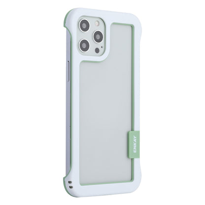 For iPhone 12 Pro Max ENKAY Frameless Hollow Shockproof PC Case(White) - iPhone 12 Pro Max Cases by ENKAY | Online Shopping UK | buy2fix