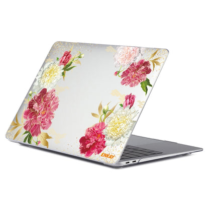 ENKAY Flower Series Pattern Laotop Protective Crystal Case For MacBook Air 13.3 inch A1932 / A2179 / A2337(Paeonia) - MacBook Air Cases by ENKAY | Online Shopping UK | buy2fix