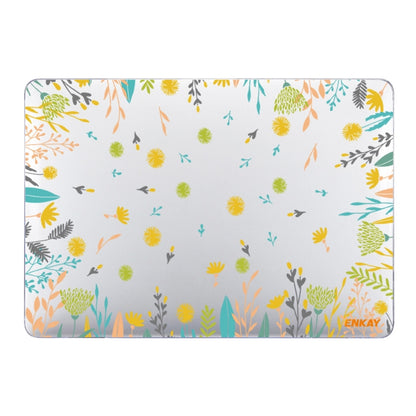 ENKAY Flower Series Pattern Laotop Protective Crystal Case For MacBook Pro 13.3 inch A2251 / A2289 / A2338 2020(Dandelion) - MacBook Pro Cases by ENKAY | Online Shopping UK | buy2fix