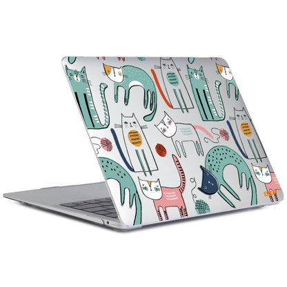 ENKAY Animal Series Pattern Laotop Protective Crystal Case For MacBook Pro 15.4 inch A1707 / A1990(Thin Cat) - MacBook Pro Cases by ENKAY | Online Shopping UK | buy2fix