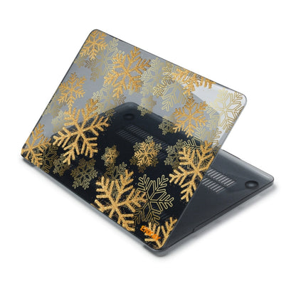 ENKAY Vintage Pattern Series Laotop Protective Crystal Case For MacBook Pro 13.3 inch A2251 / A2289 / A2338 2020(Golden Snowflake) - MacBook Pro Cases by ENKAY | Online Shopping UK | buy2fix