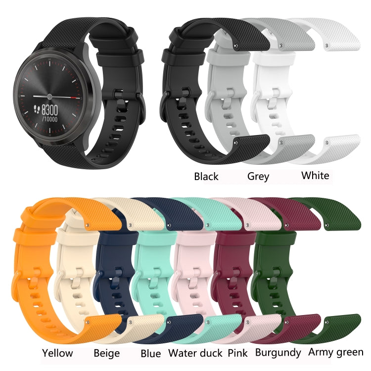 For Xiaomi Watch S1 22mm Checkered Silicone Watch Band(Wine Red) - Watch Bands by buy2fix | Online Shopping UK | buy2fix