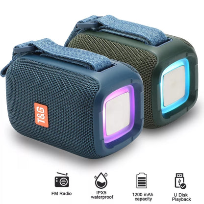 T&G TG339 RGB Light 5W Waterproof Portable Bluetooth Speaker(Black) - Desktop Speaker by T&G | Online Shopping UK | buy2fix