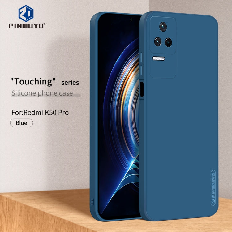 For Xiaomi Redmi K50 / K50 Pro PINWUYO Sense Series Liquid Silicone TPU Phone Case(Blue) - More Brand by PINWUYO | Online Shopping UK | buy2fix