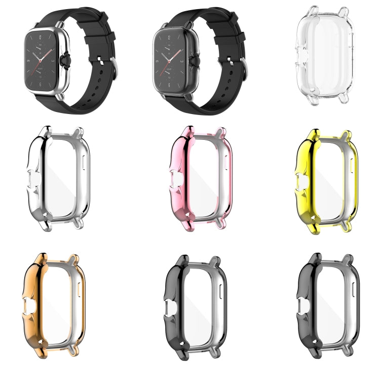 For Amazfit GTS 3 Shockproof TPU Plating Watch Case(Transparent) - Watch Cases by buy2fix | Online Shopping UK | buy2fix