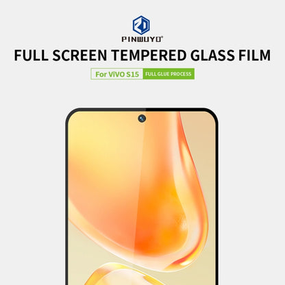 For vivo S15 PINWUYO 9H 2.5D Full Screen Tempered Glass Film(Black) - vivo Tempered Glass by PINWUYO | Online Shopping UK | buy2fix