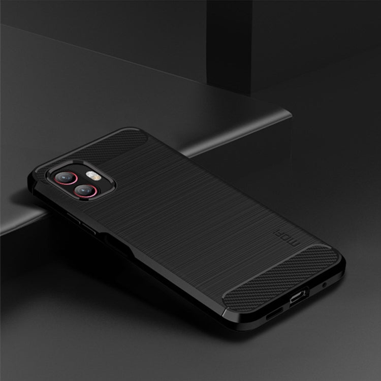 For Samsung Galaxy Xcover6 Pro / Xcover Pro 2 MOFI Gentleness Brushed Carbon Fiber Soft TPU Case(Black) -  by MOFI | Online Shopping UK | buy2fix