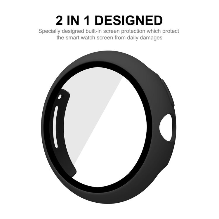 For Google Pixel Watch ENKAY Hat-Prince Full Coverage PC Frame + 9H Tempered Glass Case(Silver) - Watch Cases by buy2fix | Online Shopping UK | buy2fix