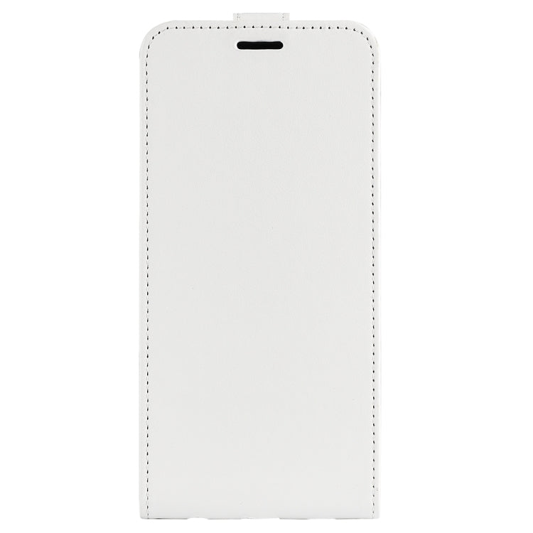 For OnePlus 11 R64 Texture Vertical Flip Leather Phone Case(White) - OnePlus Cases by buy2fix | Online Shopping UK | buy2fix