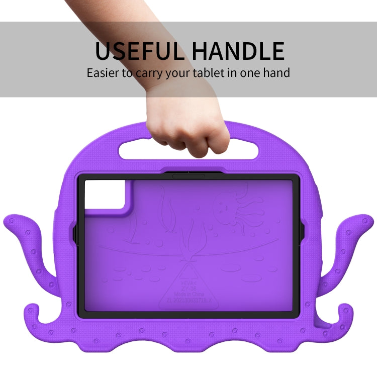 For Lenovo Tab M11 /Xiaoxin Pad 11 2024 Octopus Style EVA Hybrid PC Shockproof Tablet Case with Strap(Purple) - Lenovo by buy2fix | Online Shopping UK | buy2fix