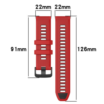For Huawei GT2 Pro 22mm Sports Two-Color Silicone Watch Band(Red+Black) - Watch Bands by buy2fix | Online Shopping UK | buy2fix