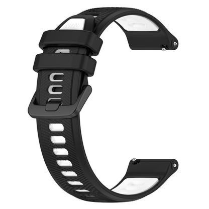 For Honor Watch GS 3i 22mm Sports Two-Color Silicone Watch Band(Black+White) - Watch Bands by buy2fix | Online Shopping UK | buy2fix
