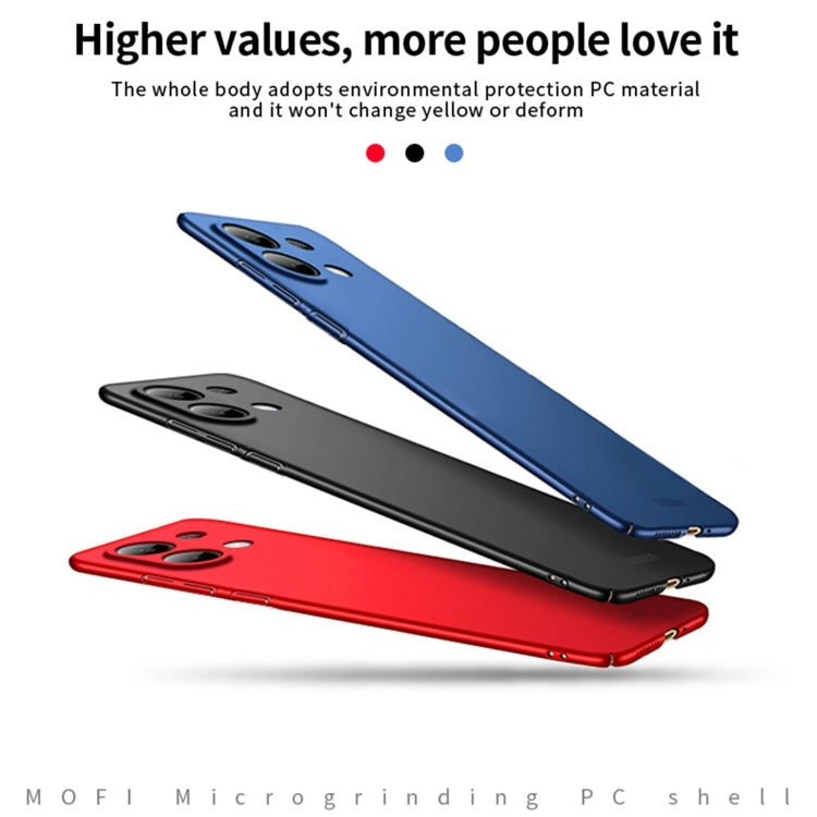 For Xiaomi Redmi Note 13 Pro 4G MOFI Micro-Frosted PC Ultra-thin Hard Phone Case(Red) - Note 13 Pro Cases by MOFI | Online Shopping UK | buy2fix