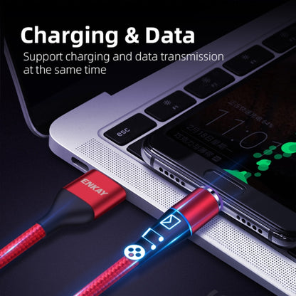 ENKAY ENK-CB1391 5A USB to Type-C Magnetic Fast Charging Data Cable with LED Light, Length: 1m(Blue) - Charging Cable & Head by ENKAY | Online Shopping UK | buy2fix