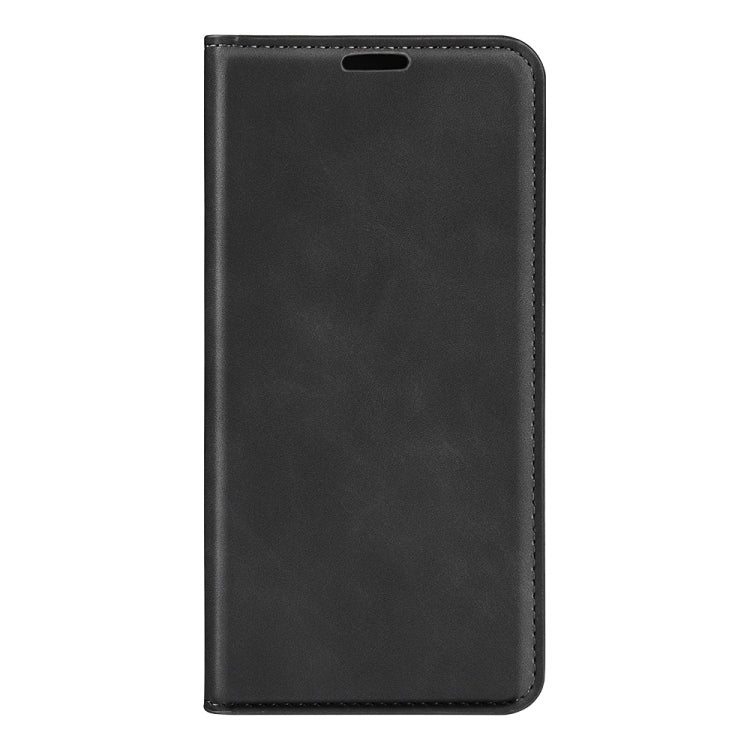 For iPhone 16 Plus Retro-skin  Magnetic Suction Leather Phone Case(Black) - iPhone 16 Plus Cases by buy2fix | Online Shopping UK | buy2fix