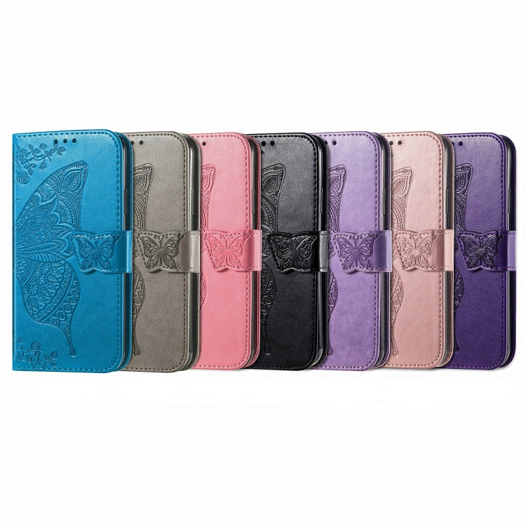 For Samsung Galaxy S24 Ultra 5G Butterfly Love Flower Embossed Leather Phone Case(Light Purple) - Galaxy S24 Ultra 5G Cases by buy2fix | Online Shopping UK | buy2fix