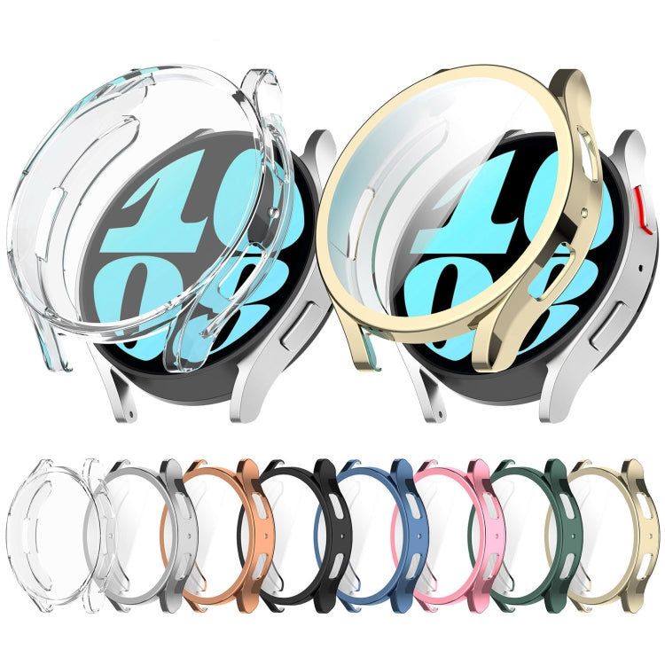 For Samsung Galaxy Watch6 44mm Full Coverage TPU Electroplated Watch Protective Case(Transparent) - Watch Cases by buy2fix | Online Shopping UK | buy2fix