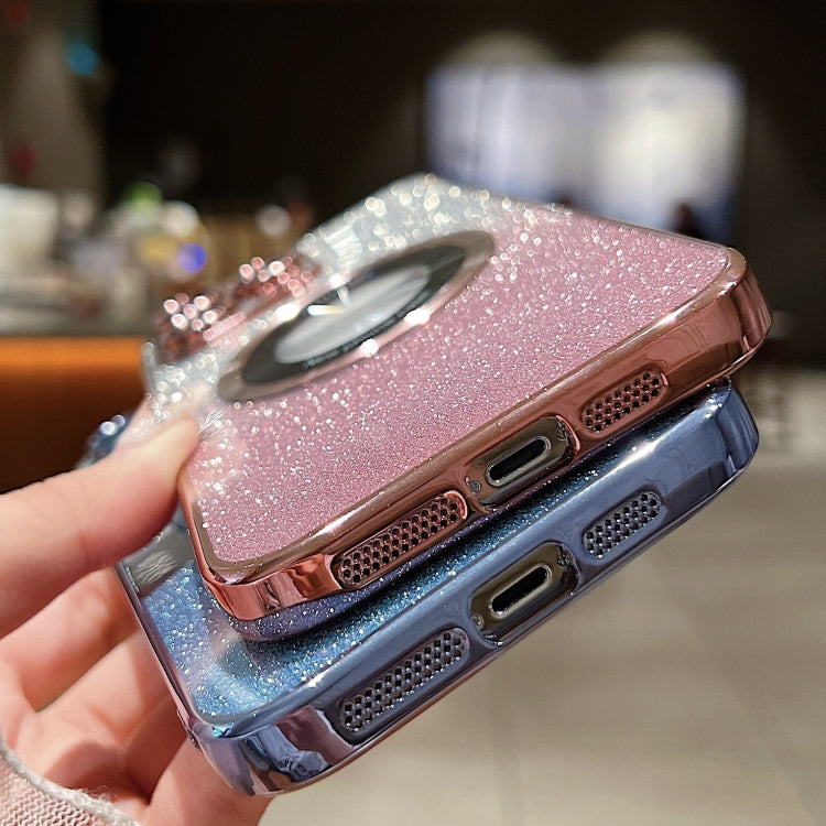 For iPhone 11 MagSafe Gradient Glitter Electroplating TPU Phone Case(Green) - iPhone 11 Cases by buy2fix | Online Shopping UK | buy2fix