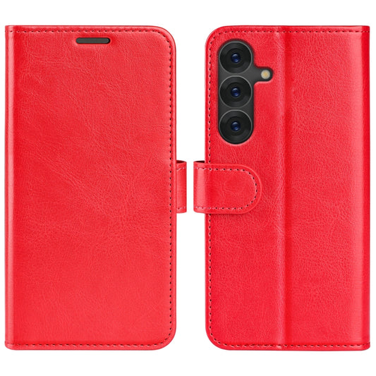 For Samsung Galaxy S25 5G R64 Texture Horizontal Flip Leather Phone Case(Red) - Galaxy S25 5G Cases by buy2fix | Online Shopping UK | buy2fix