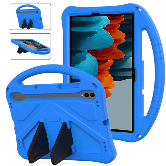 For Samsung Galaxy Tab S7 T870 EVA Shockproof Tablet Case with Holder(Blue) - Galaxy Tab S7 by buy2fix | Online Shopping UK | buy2fix