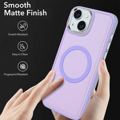 For iPhone 15 Pro Imitation Liquid Skin Feel Plating Magsafe Phone Case(Purple) - iPhone 15 Plus Cases by buy2fix | Online Shopping UK | buy2fix