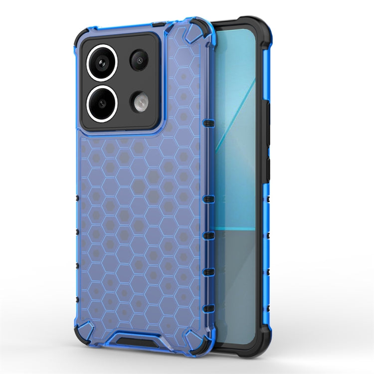 For Xiaomi Poco X6 Shockproof Honeycomb Phone Case(Blue) - Xiaomi Cases by buy2fix | Online Shopping UK | buy2fix