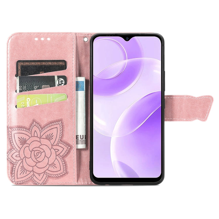 For Ulefone Note 15 Butterfly Love Flower Embossed Leather Phone Case(Rose Gold) - Ulefone Cases by buy2fix | Online Shopping UK | buy2fix