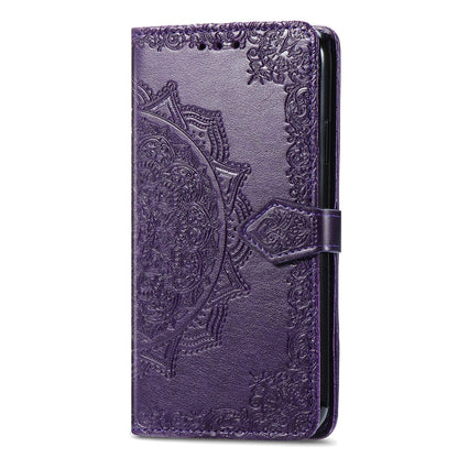 For Xiaomi Redmi K70 Pro Mandala Flower Embossed Leather Phone Case(Purple) - K70 Pro Cases by buy2fix | Online Shopping UK | buy2fix