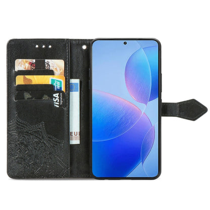 For Xiaomi Redmi K70 Pro Mandala Flower Embossed Leather Phone Case(Black) - K70 Pro Cases by buy2fix | Online Shopping UK | buy2fix