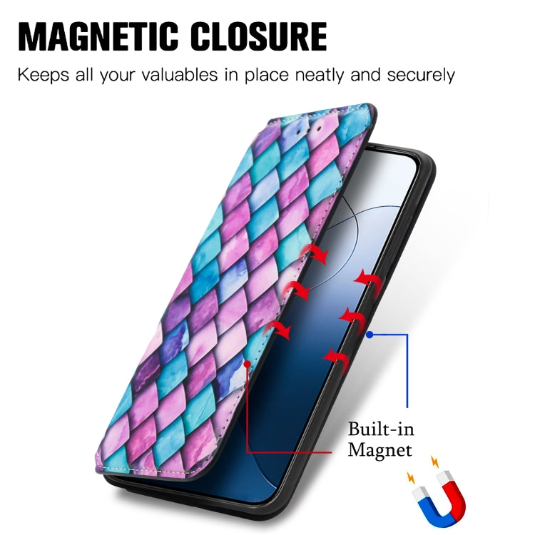For Xiaomi 14 CaseNeo Colorful Magnetic Leather Phone Case(Emeralds) - 14 Cases by buy2fix | Online Shopping UK | buy2fix