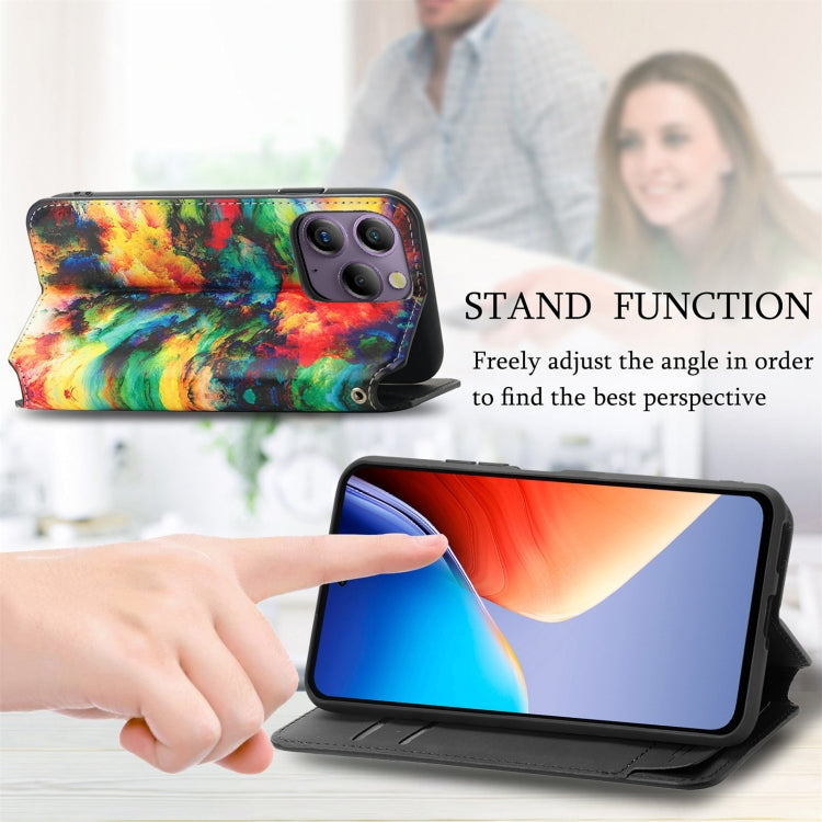 For Blackview  A96 CaseNeo Colorful Magnetic Leather Phone Case(Colorful Cloud) - More Brand by buy2fix | Online Shopping UK | buy2fix