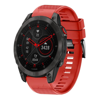 For Garmin Epix Gen 2 22mm Quick Release Silicone Watch Band(Red) - Watch Bands by buy2fix | Online Shopping UK | buy2fix