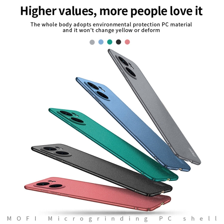 For vivo iQOO Neo9 / Neo9 Pro MOFI Fandun Series Frosted PC Ultra-thin All-inclusive Phone Case(Green) - vivo Cases by MOFI | Online Shopping UK | buy2fix