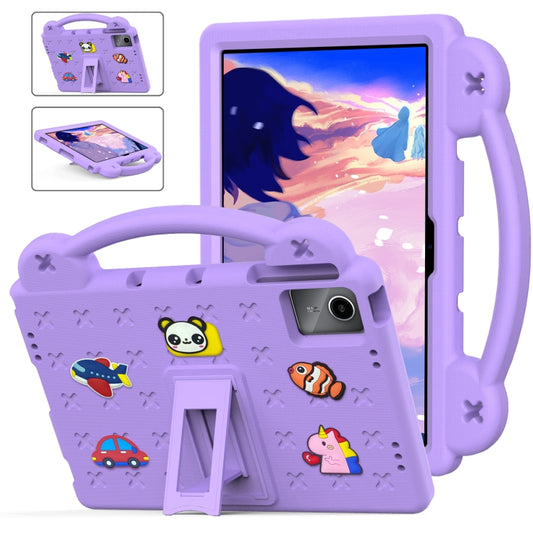 For Lenovo Tab M11 / Xiaoxin Pad 2024 Handle Kickstand Children EVA Shockproof Tablet Case(Light Purple) - Lenovo by buy2fix | Online Shopping UK | buy2fix