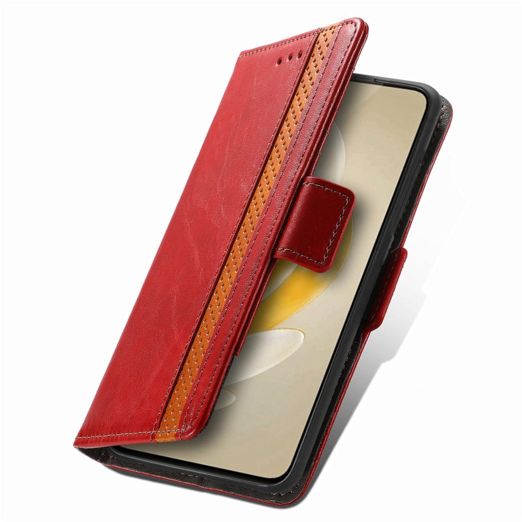 For vivo X100 Pro CaseNeo Splicing Dual Magnetic Buckle Leather Phone Case(Red) - X100 Pro Cases by imak | Online Shopping UK | buy2fix