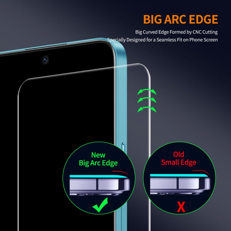 For OPPO A2 10pcs ENKAY 9H Big Arc Edge High Aluminum-silicon Tempered Glass Film - OPPO Tempered Glass by ENKAY | Online Shopping UK | buy2fix
